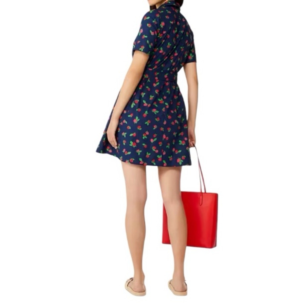 HP Kate Spade Tossed Strawberry Cotton Shirtdress - Picture 2 of 9